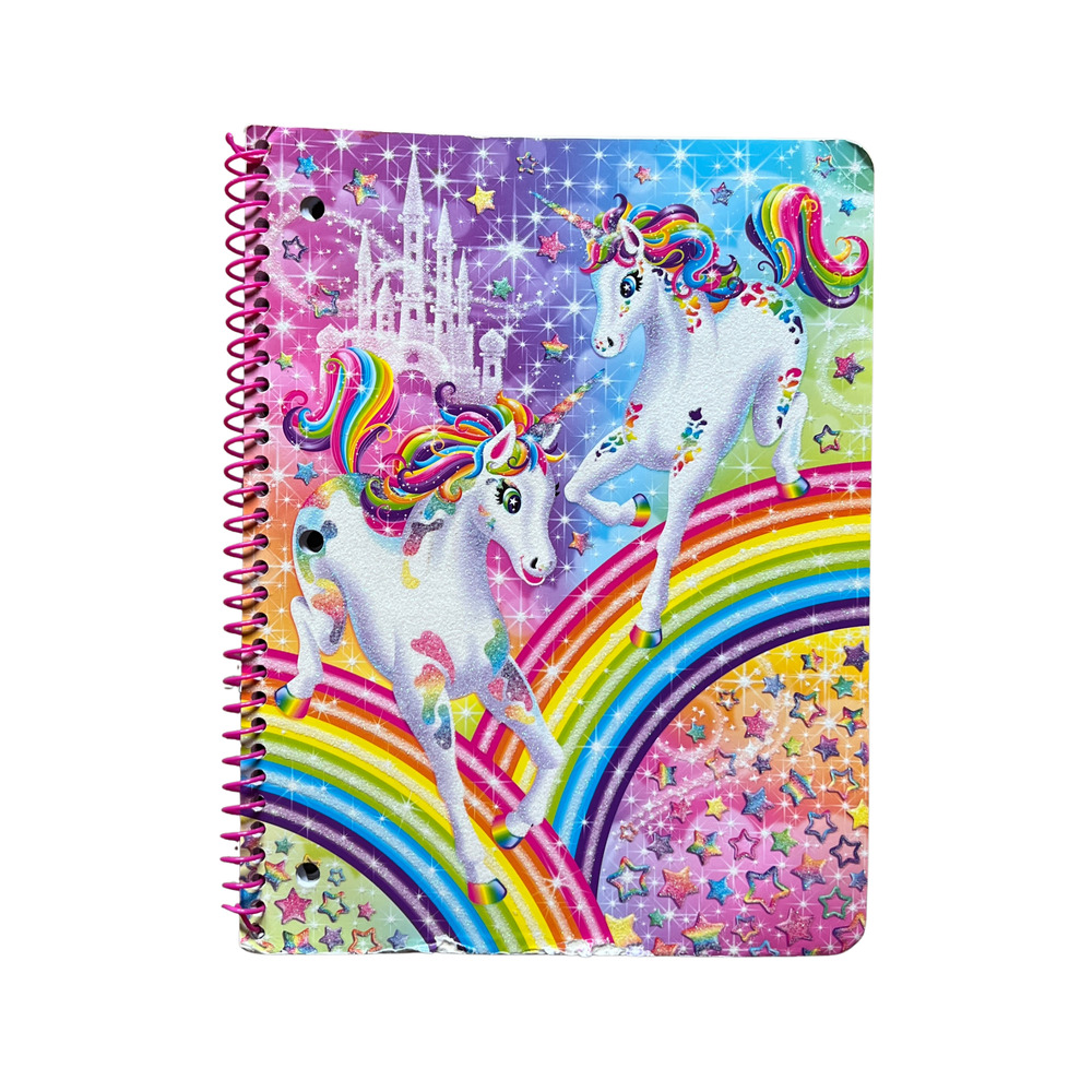 Lisa Frank Dash & Dazzle Notebook Lined Rainbow Unicorns Y2K Nostalgic Colorful